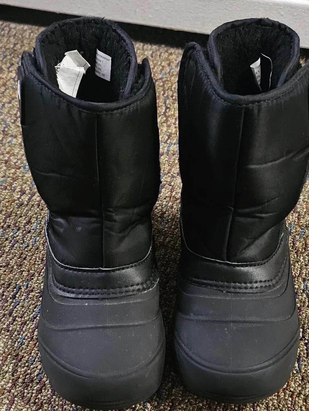 Ozark Trail Boys Black Waterproof Winter Snow Boots - Size 1 (Minor Flaw)